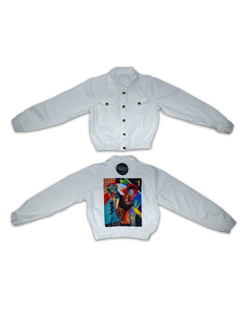 Acuarela Corta Chaqueta Blanca Elefante (S)