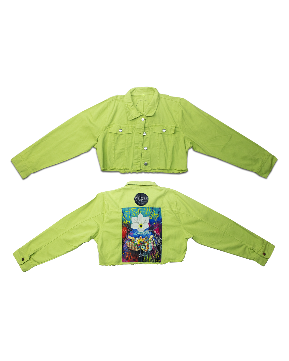 Colors Chaqueta Verde Flor de Loto (Talla Única)