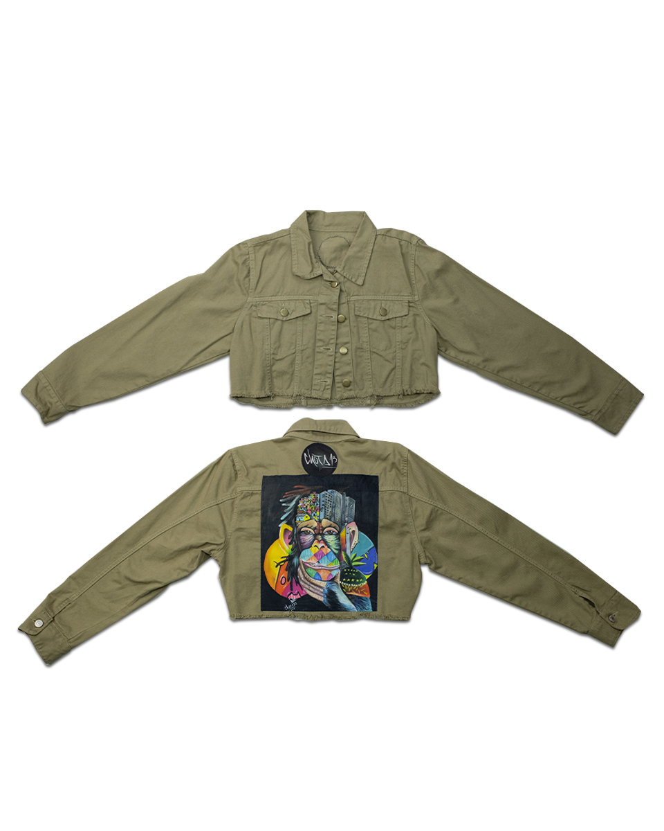 Colors Chaqueta Beige Corta Mono (Talla Única)