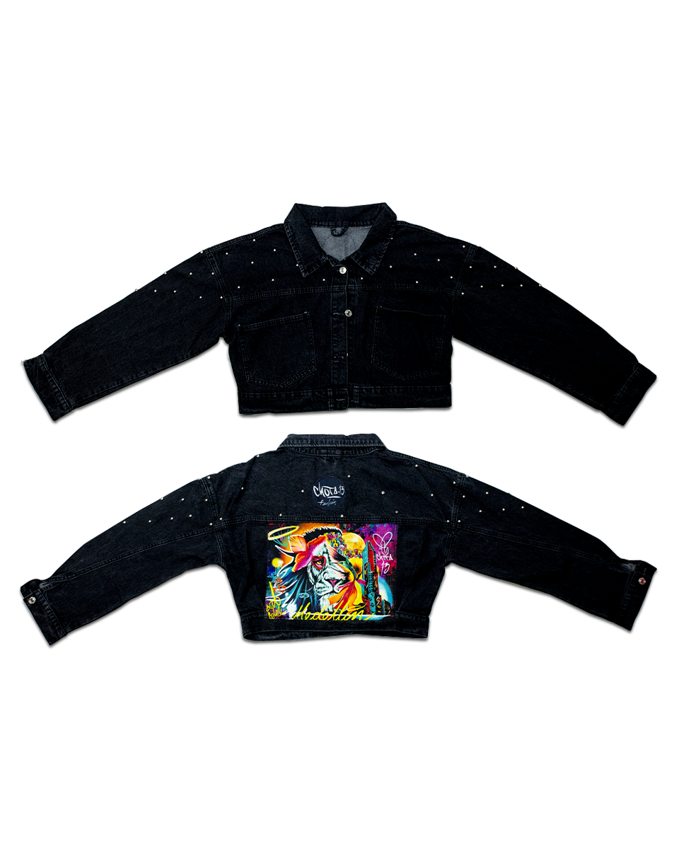 Chaqueta Detalles Negro León 2 (Talla Única)