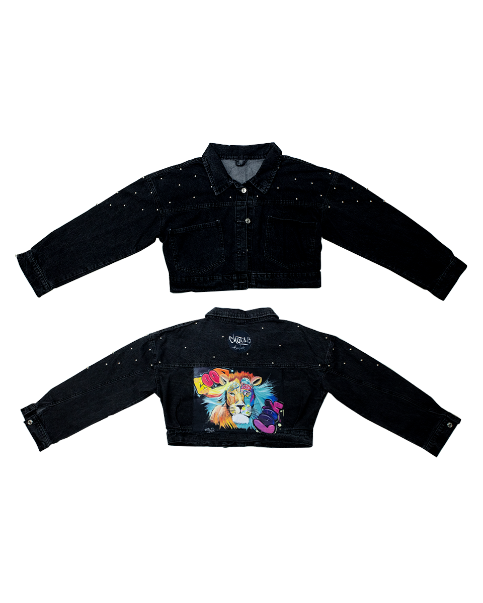 Chaqueta Detalles Negro León (Talla Única)