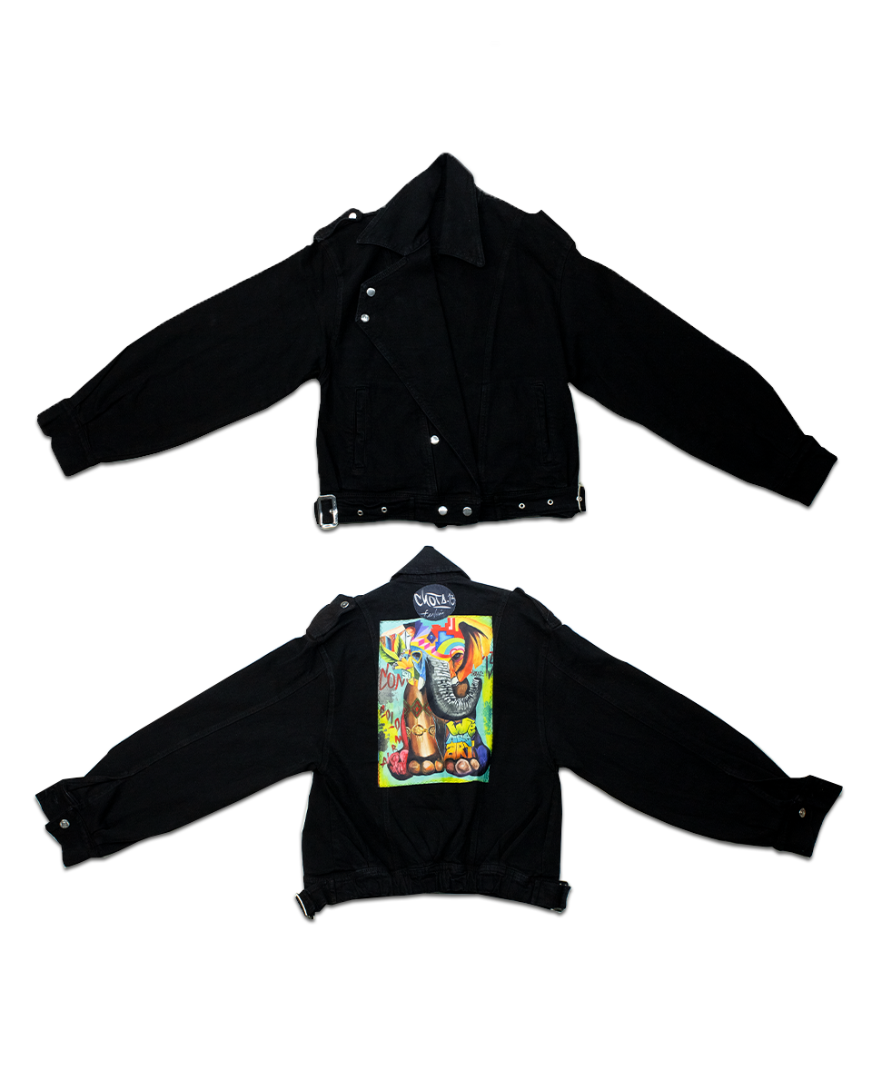 Chaqueta Detalles Negro Elefante 2 (Talla Única)