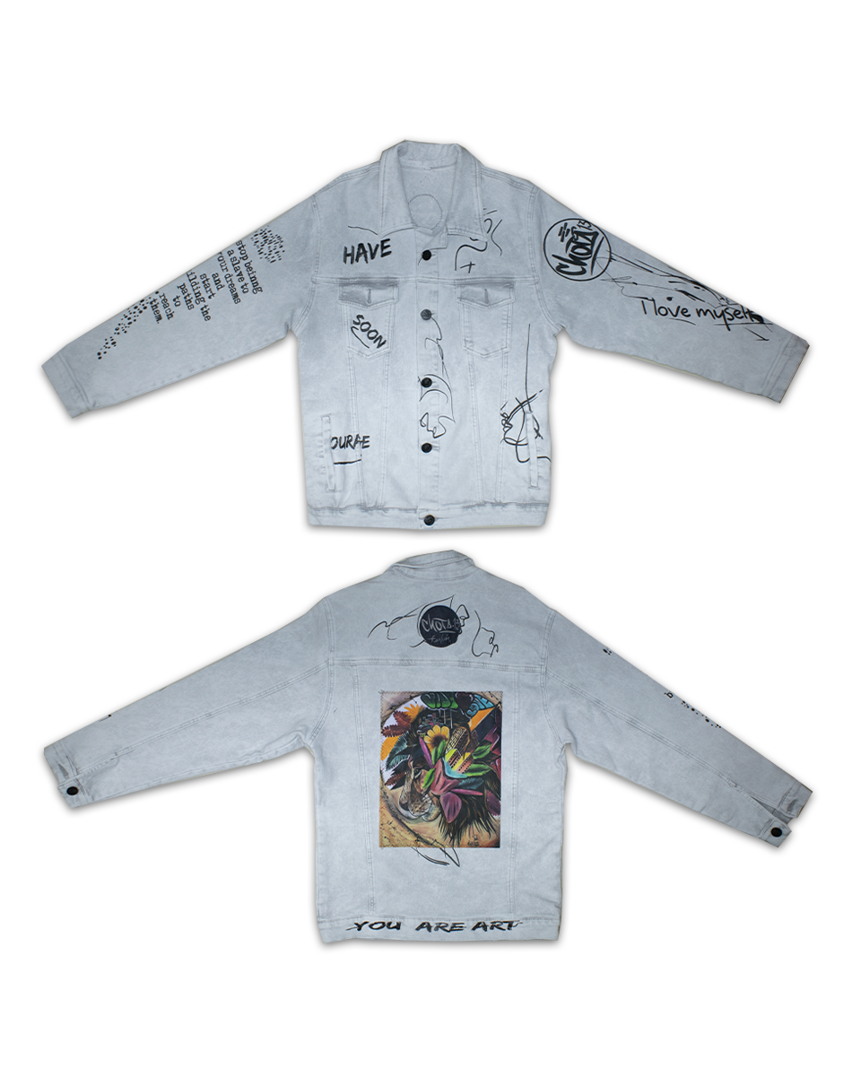 Chaqueta Graffiti Unisex Gris León (XL)