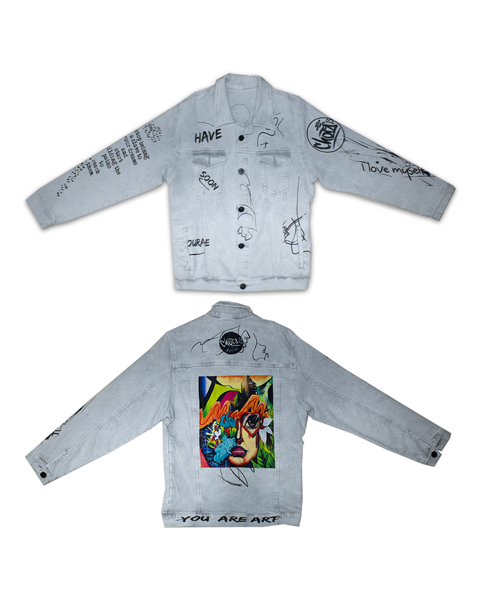 Chaqueta Graffiti Unisex Gris Pachamama 2 (L)
