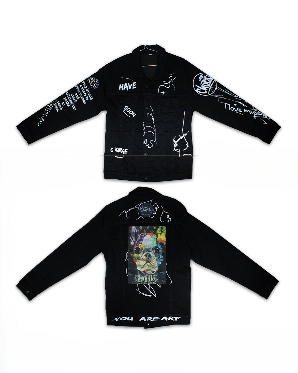 Chaqueta Graffiti Unisex Negro Bulldog (S)