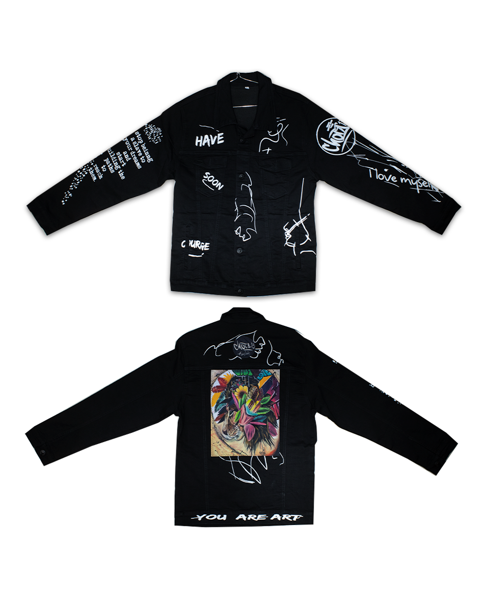 Chaqueta Graffiti Unisex Negro León (M)