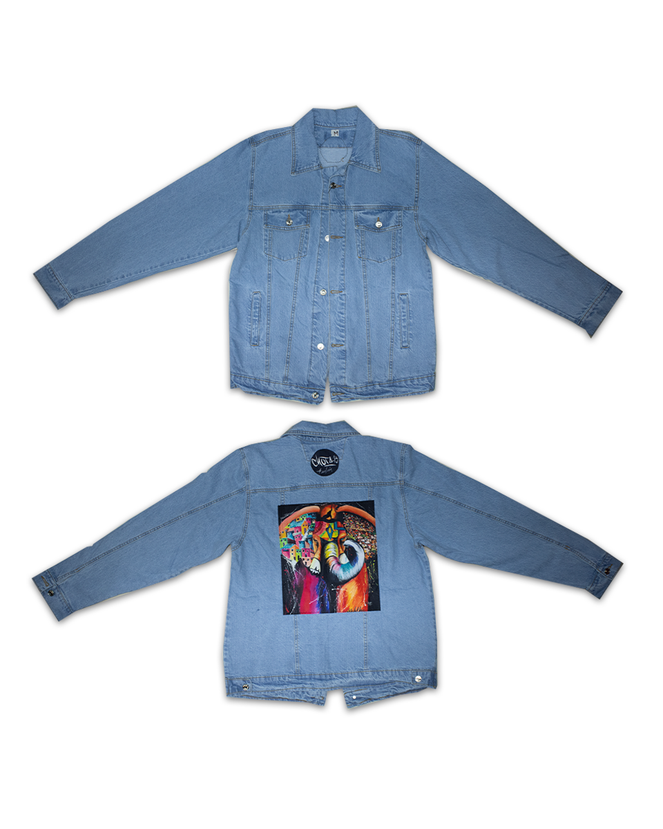 Chaqueta Hombre Realismo Azul Claro Elefante (M)