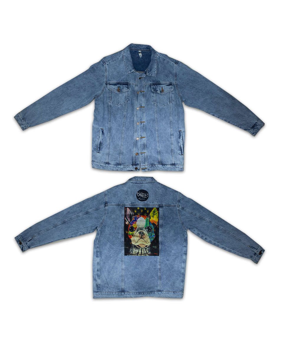 Chaqueta Hombre Realismo Azul Bulldog (L)