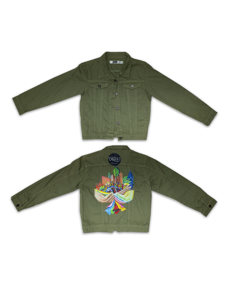 Chaqueta Kids Verde Oscuro Manos Medellín (Talla 14)
